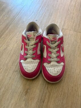Nike Kids Hot Pink and White Low-Top Sneakers